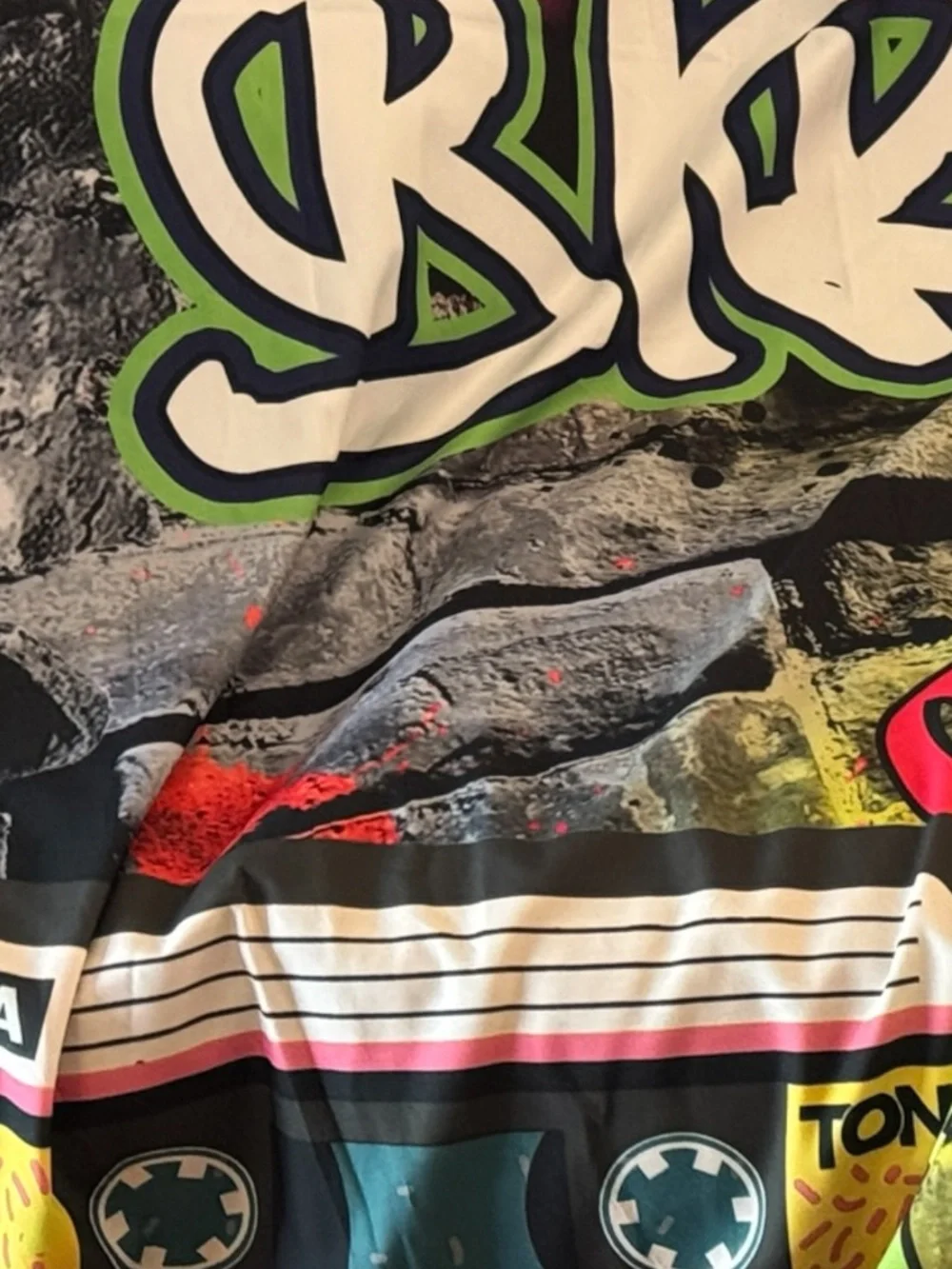 NWOT Mocsicka 80s 90s Graffiti Hip Hop Birthday Backdrop 8x6